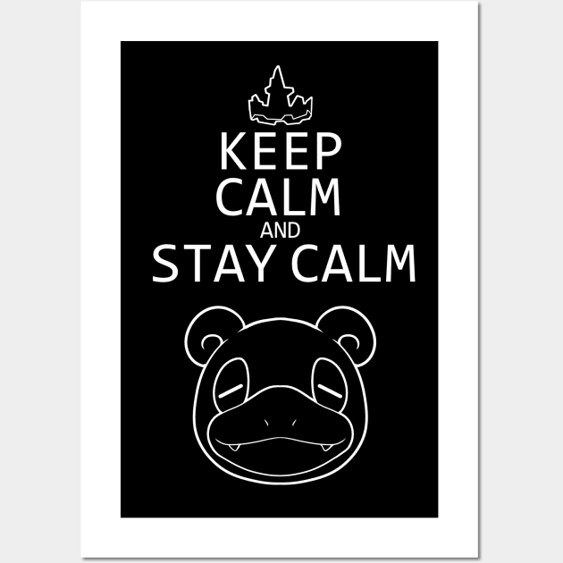 Keep calm and stay calm (white) Wall Art by Suika-X